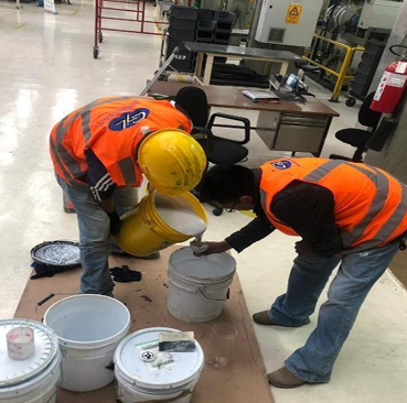 Aplicación de recubrimiento epóxico